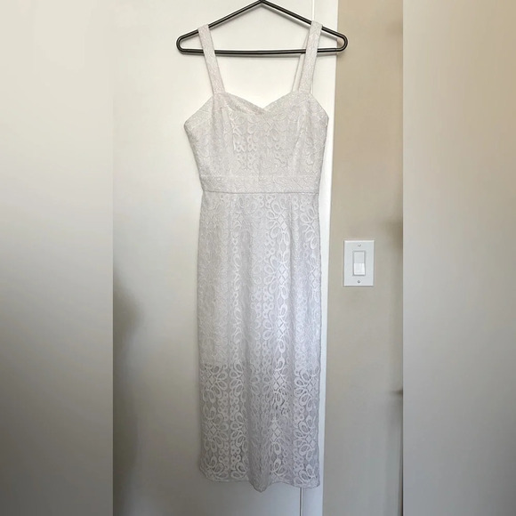 NWT BCBGeneration White Lace Midi Dress Size 2 - Picture 8 of 12